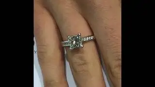 2 ct Princess cut Diamond Engagement Ring in Channel Set Band