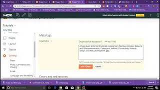 How to Enable & Write Custom Meta Search Description in Blogger Post Editor