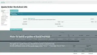 How To Send a Quote In Excel Format in Cetec ERP