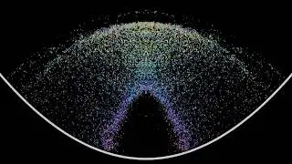 40k balls falling into parabola | Made with Geometry Nodes in Blender