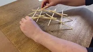 Making a Da Vinci Bridge from Chopsticks
