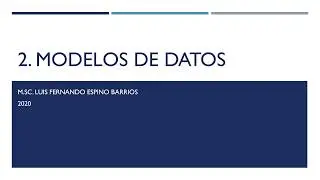 BD1: 02 Modelos de Datos