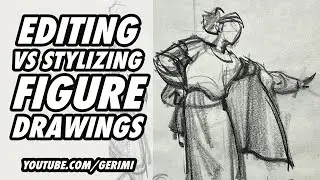 Editing vs Stylizing Figure Drawings