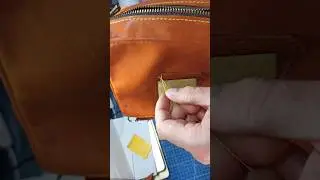 изготовление сумки из кожи седельный шов с узлом