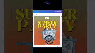 Canva Easy Tutorial: Retro Summer Party Flyer #canva #canvadesigntutorial