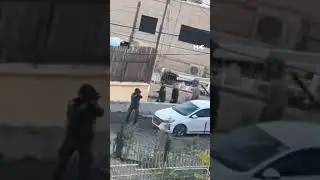 Israeli forces are filmed violently beating Palestinians in the town of Jabal Mukabir