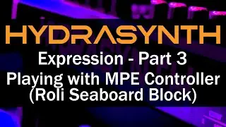 Hydrasynth Expression - Part 3 Playing with MPE Controller (Roli Seaboard Block)