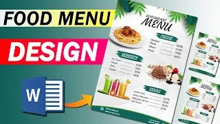 Restaurant Menu Card Design in MS Word 🖋️ | Simple Menu Template | Menu Design in Microsoft Word