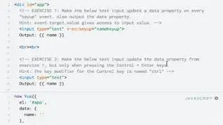 Vue.js 017 Exercises Events  modifiers