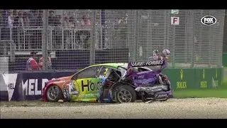 PERCAT 250KM/H BRAKE FAILURE!! Race 1 Albert Park Supercars 2017