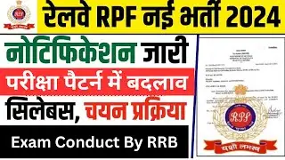 RPF SI & Constable Recruitment 2024 Notification  for 4660 Post | Railway Protection Force