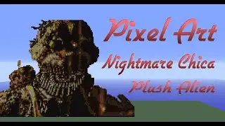 Minecraft Pixel Art SpeedBuild | Nightmare Chica FNAF 4