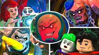 LEGO DC Super Villains - All Bosses Fight Gameplay