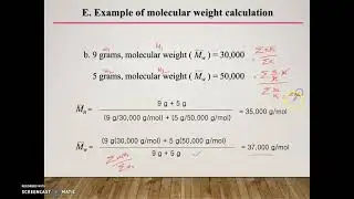Formulae for Molecular weights of Polymer