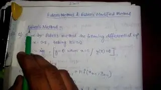 EULER'S METHOD : easier tutorial NUMERICAL METHODS