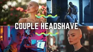 Bald couple shave their heads #bald #headshave #couple #baldisbeautiful