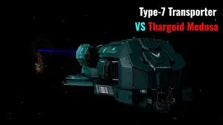 [Elite: Dangerous] Type-7 Transporter kills a Thargoid Medusa