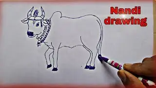 Pola drawing / Pola drawing/ Pola Nandi Ka Chitra/ Nandi bail Ka Chitra Kaise banaen/ Nandi drawing