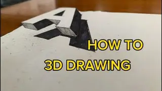 How to drawing 3D Letter A