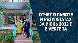 ОТЧЕТ О РАБОТЕ И РЕЗУЛЬТАТАХ ЗА ИЮНЬ 2022 Г  В VERTERA