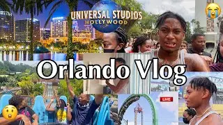 ORLANDO TRAVEL VLOG 2021 & OUR RIDE GOT STUCK…😭 + UNIVERSAL STUDIOS + SEAWORLD