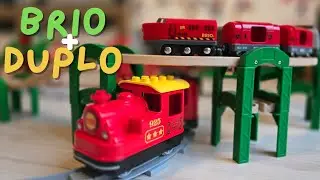 Duplo Meets Brio: Building a Dream Railway track! #woodenrailway #toys #brio