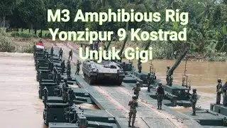M3 Amphibious Rig Kostrad Gelar Jembatan Ponton di Martapura