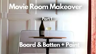 Transforming Movie Room with Dramatic Board and Batten & Paint
