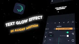 Rainbow Colour Text Glow Effect in Alight Motion || Alight Motion Text Effect Tutorial - 