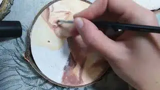 Рисунок девушки на спиле ПРОЦЕСС
