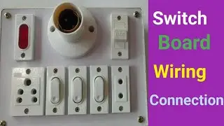 एक होल्डर,एक इंडिकेटर,एक फ्यूज,एक 5पिन सॉकेट,एक 2पिन सॉकेट 3स्विच का बोर्ड कैसे बनायें