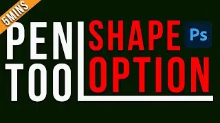 using pen tool create basic shapes | Shape Option | Photoshop Tutorial