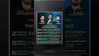 Nadeem Sarwar, Ali Shanawar & Ali jee's Pakistan Remaining Majalis Schedule #2023