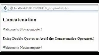 Concatenation in php || Php tutorial