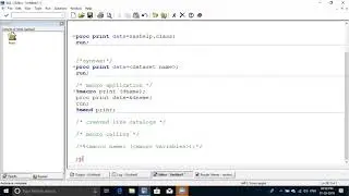 SAS Macros_1 : How to create Macros