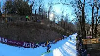Passaggio dei primi concorrenti cat. maschile - Marcialonga 2024 - video 360°