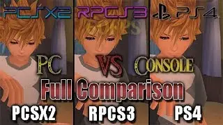 Kingdom Hearts HD 2.5 ReMIX - RPCS3 Vs PS4 vs Pcsx2 (Full Comparison) (PC Vs Console)