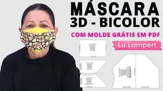 MÁSCARA 3D BICOLOR COM MOLDES GRÁTIS EM PDF - Lu Lampert