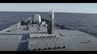 Lanzamiento del misil  hipérsonico Tsirkon desde la fragata rusa 