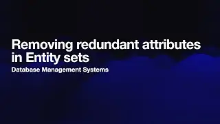 Removing Redundant Attributes in Entity Sets