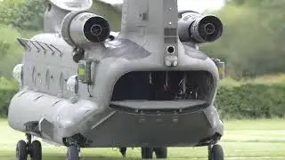 Two visiting Chinook helicopters visiting Barton 7 July 2022