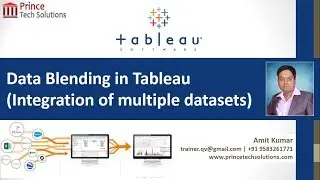 Tableau Tutorial | Data Blending in Tableau for Integration of multiple datasets