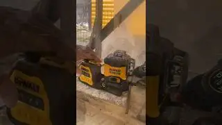 Лазерный уровень на солнце. #dewalt приемник лазерного луча