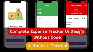 Complete Expense Tracker App Flutter Ui Design | FlutterFlow tutorial in hindi