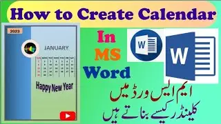How to create calendar 📆 in MS Word #video #calender #Ms word