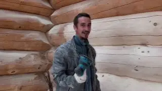 Пробная шлифовка на срубе в Чите