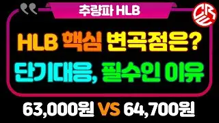 에이치엘비 HLB 핵심 변곡점은? 단기대응, 필수인 이유 / 다음주 대응 전략