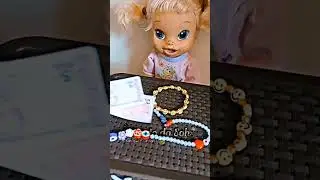 Venda de pulseiras e colares da baby manu!🩰🤍|#shortsviral#babyalive#like #viralvideo #babygirl #doll