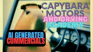 CAPYBARA MOTORS AND DRVING ACADEMY - AI Generated TV Commercial. ChatGPT, Soundful, Gencraft, Polly
