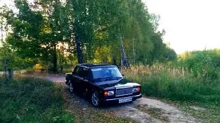 Lada 2107 black stock summer 2017 r16